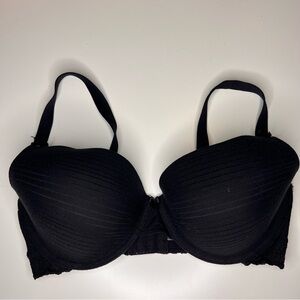 Felina Aubrie Cushion Comfort Bra w/ Multi-way Straps Black Size 34 DD GUC